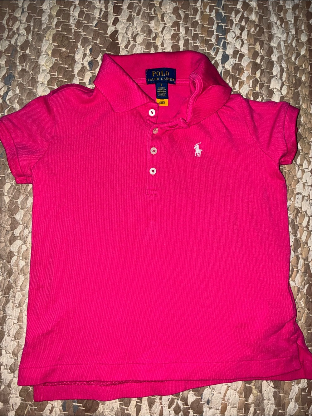 Polo by Ralph Lauren Hot Pink Girls' Short Sleeve Polo